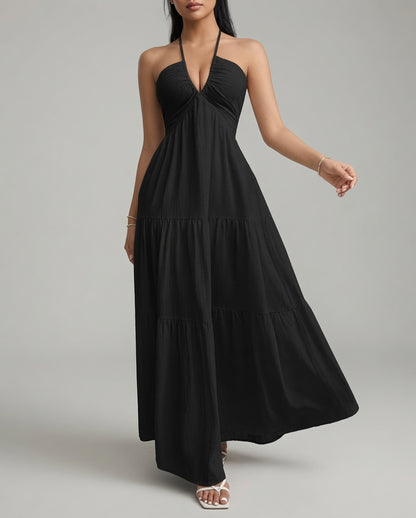 Verano Muse™ Essential Tank Maxi Dress - Sleeveless A-Line Beach Vacation Dress | Minimalist Loose-Fit