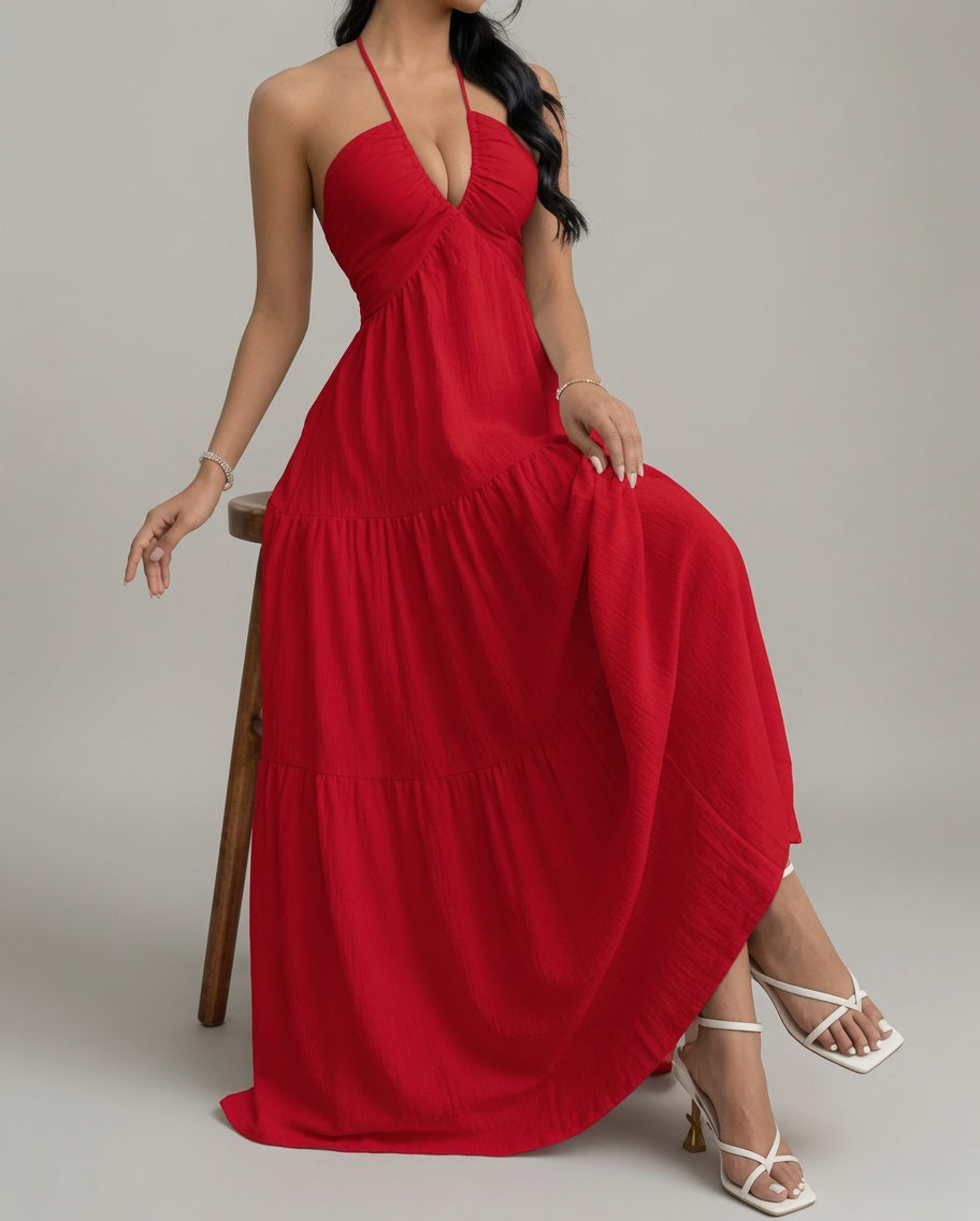Summer Muse™ Essential Tank Maxi Dress - Sleeveless A-Line Beach Vacation Dress | Minimalist Loose-Fit