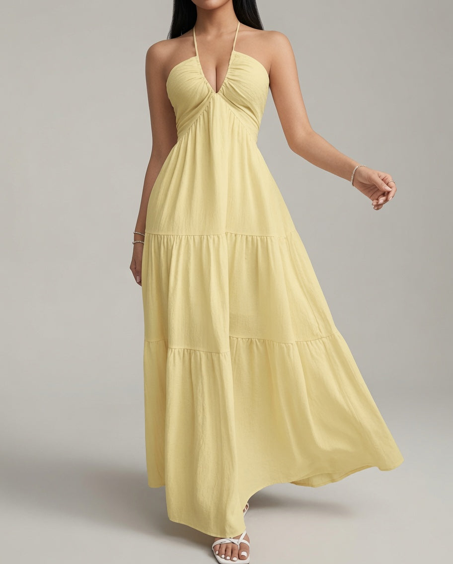 Verano Muse™ Essential Tank Maxi Dress - Sleeveless A-Line Beach Vacation Dress | Minimalist Loose-Fit