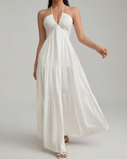 Verano Muse™ Essential Tank Maxi Dress - Sleeveless A-Line Beach Vacation Dress | Minimalist Loose-Fit