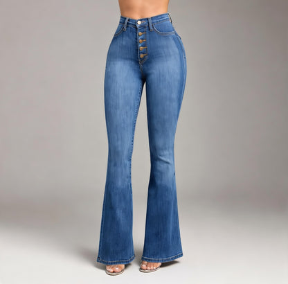 Verano Muse™ Explosive Style High-waisted Wide-leg Women's Jeans