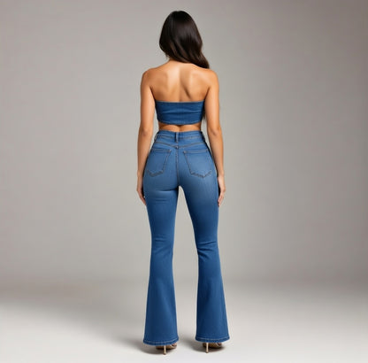 Verano Muse™ Explosive Style High-waisted Wide-leg Women's Jeans