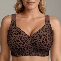 Estampado de leopardo marrón oscuro