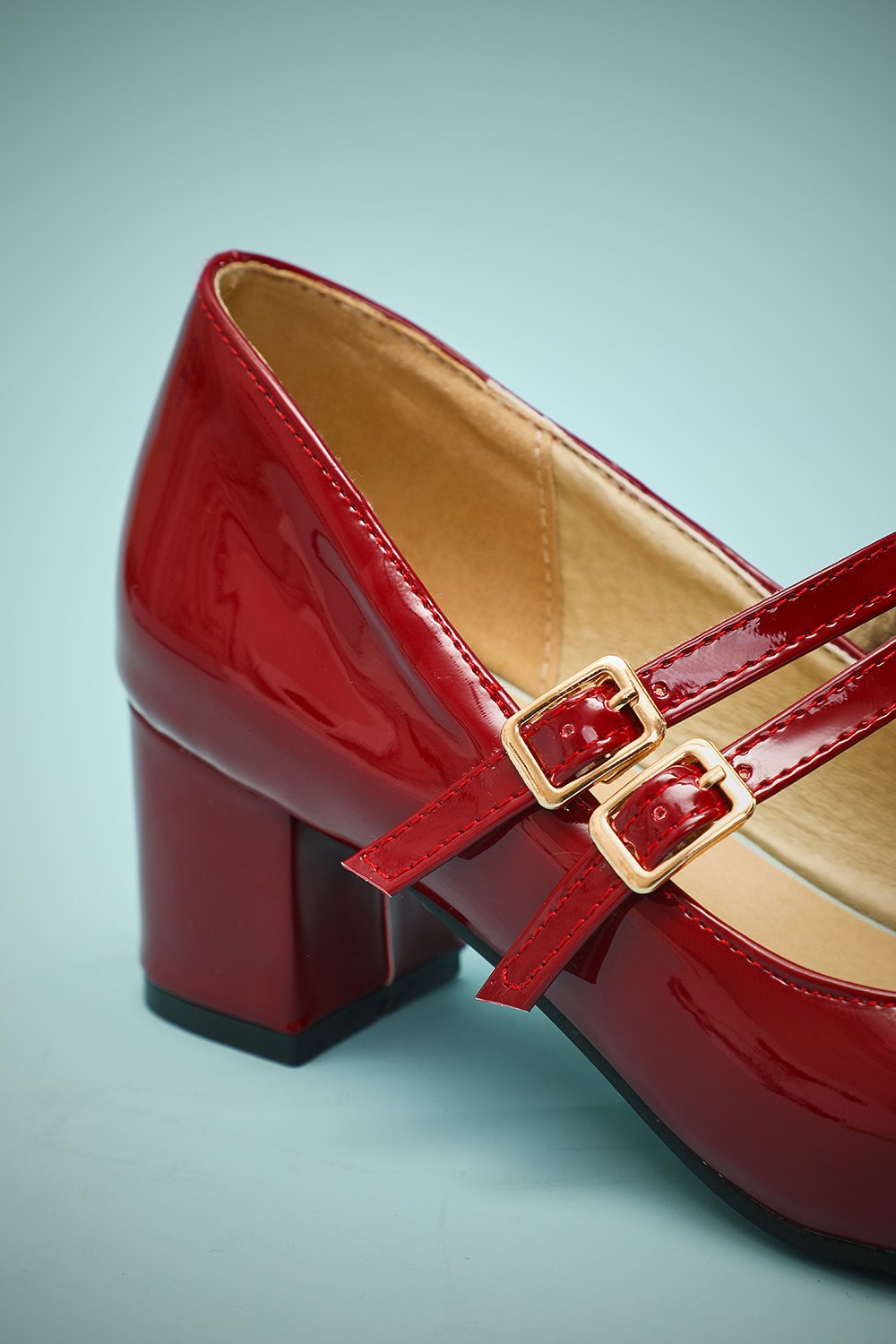 Red Straps Retro Heels