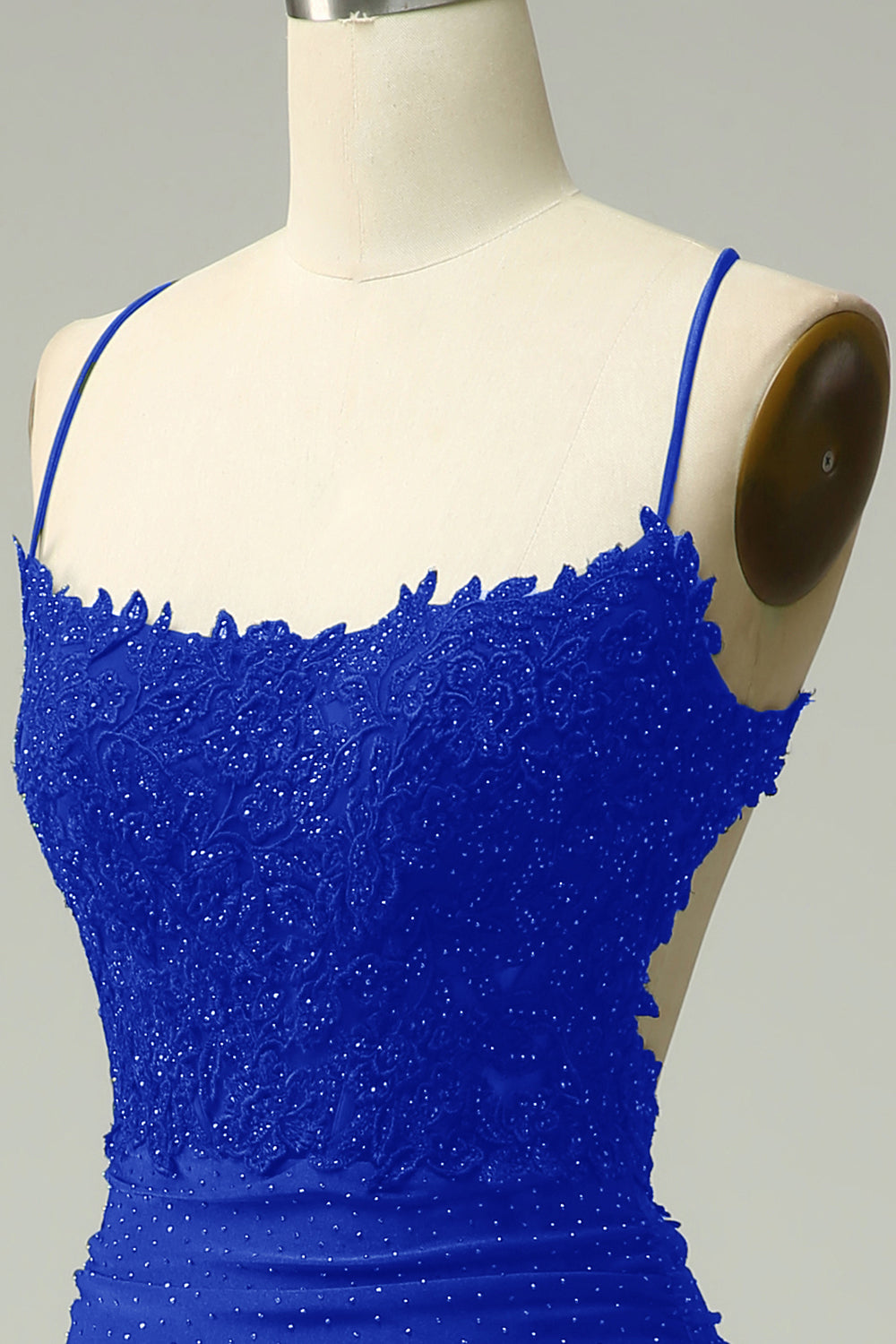 Robe de Bal Longue Sirène Vert Foncé avec Col Halter, Appliques et Perles