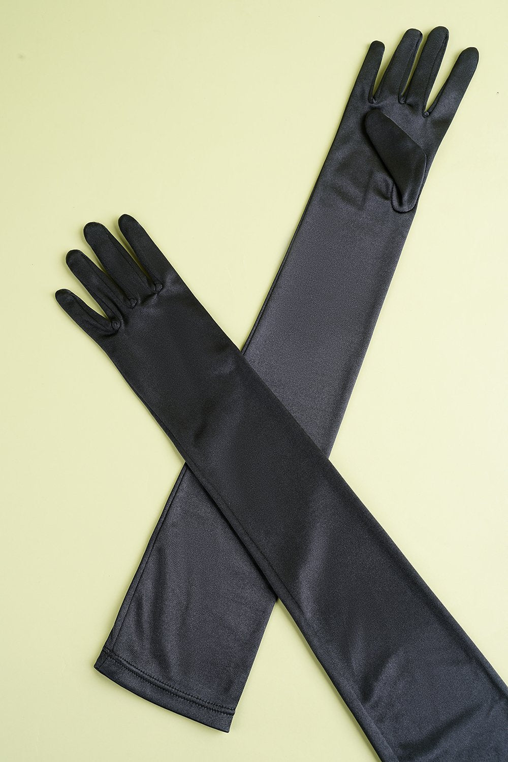 Black 1920s Party Long Gloves