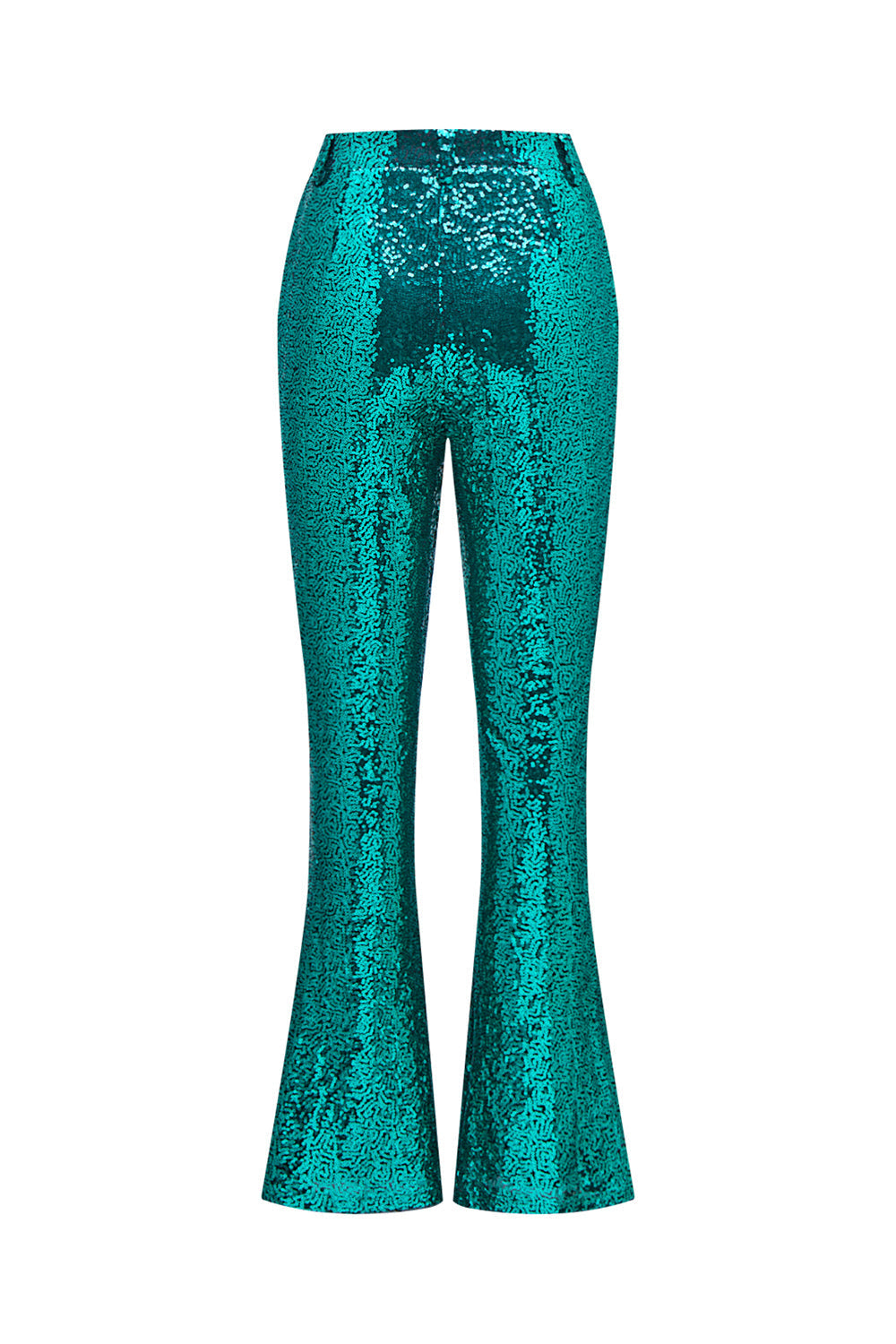 Glitter Green Sequins Notched Lapel Women's Suits with Belt