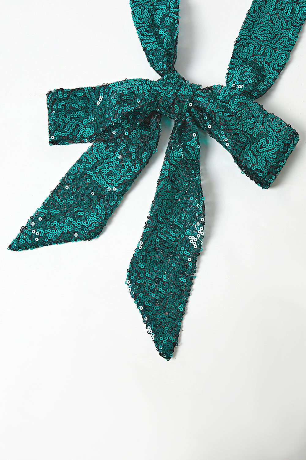 Glitter Green Sequins Notched Lapel Women's Suits with Belt