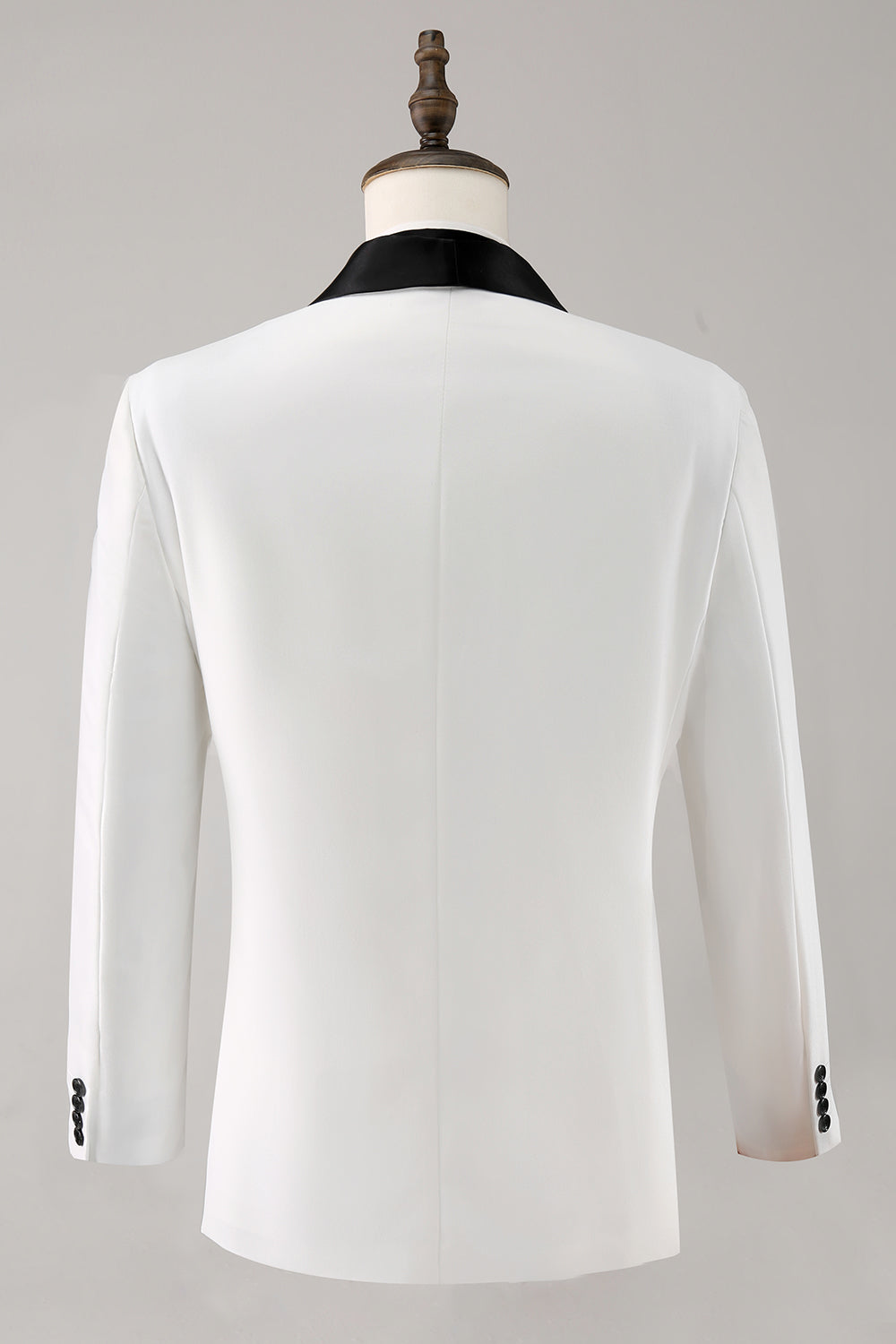 Costumes de bal pour hommes, 3 pièces, revers châle blanc, un bouton