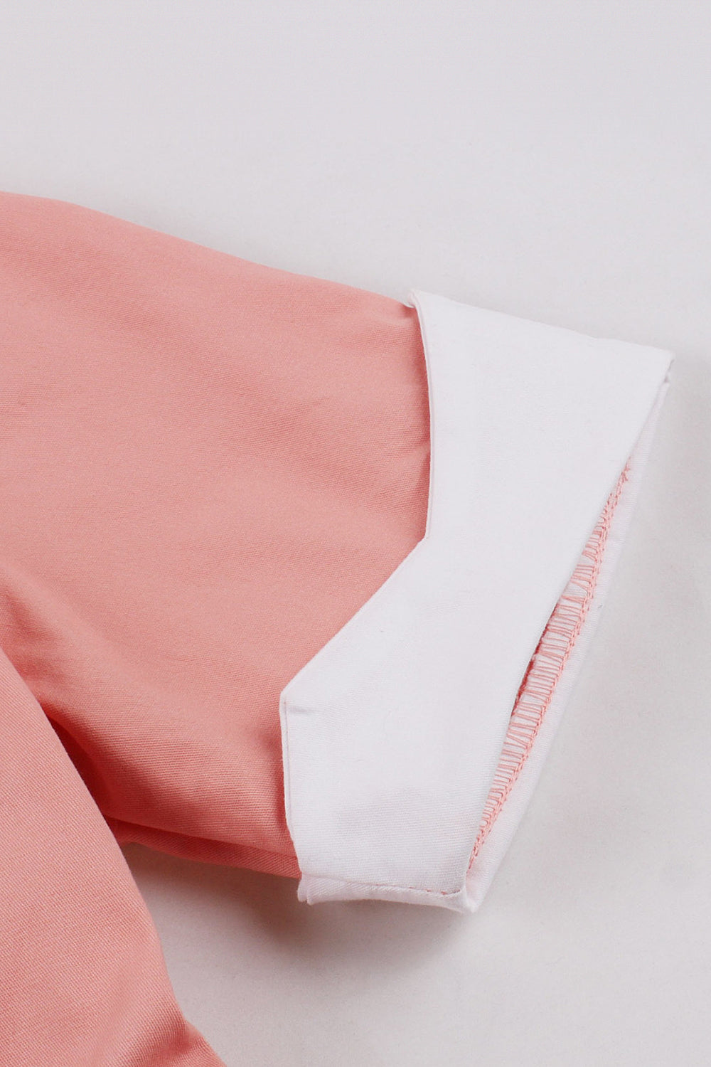 Robe trapèze vintage années 50 col revers rose poudré