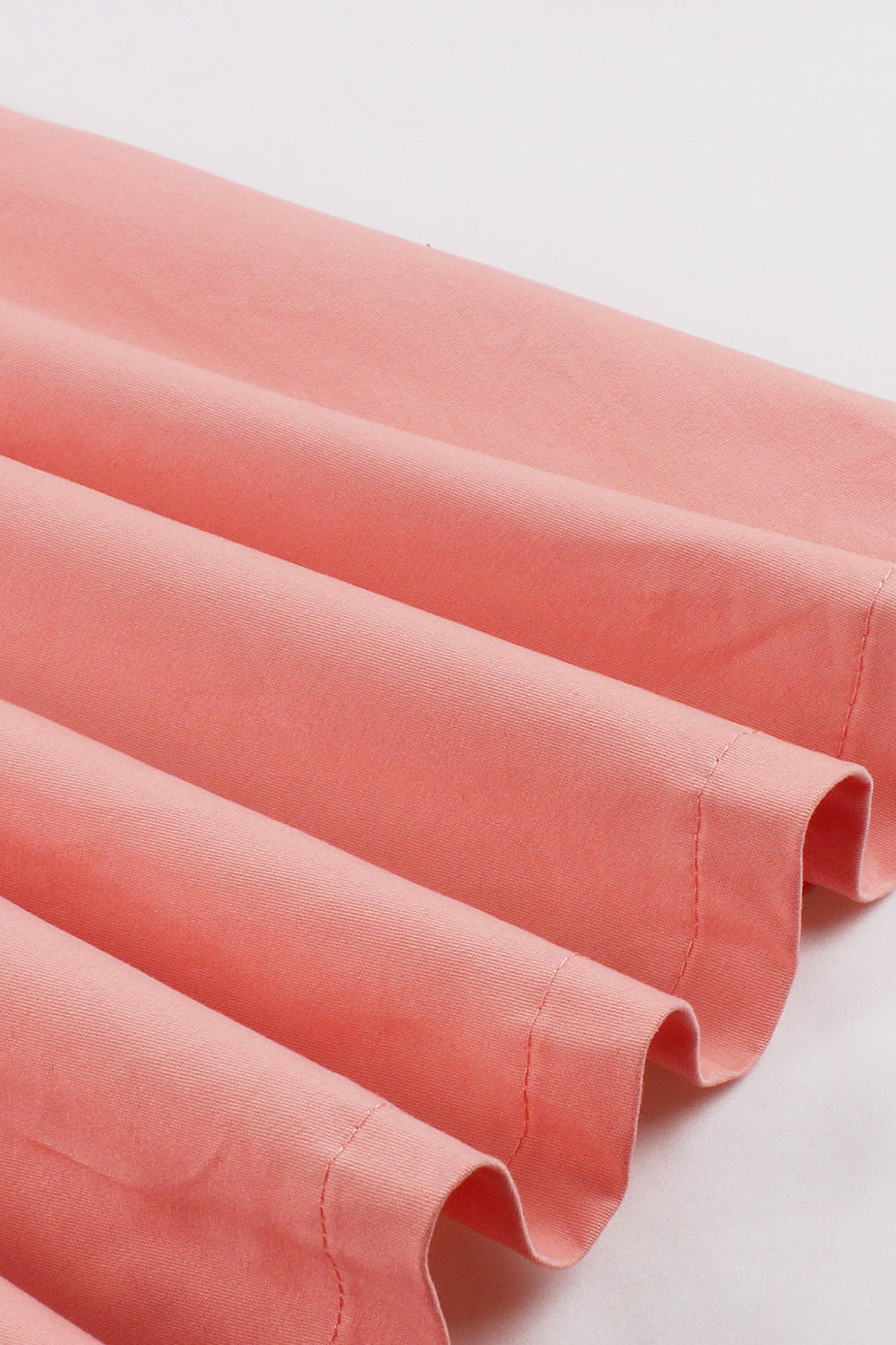 Robe trapèze vintage années 50 col revers rose poudré