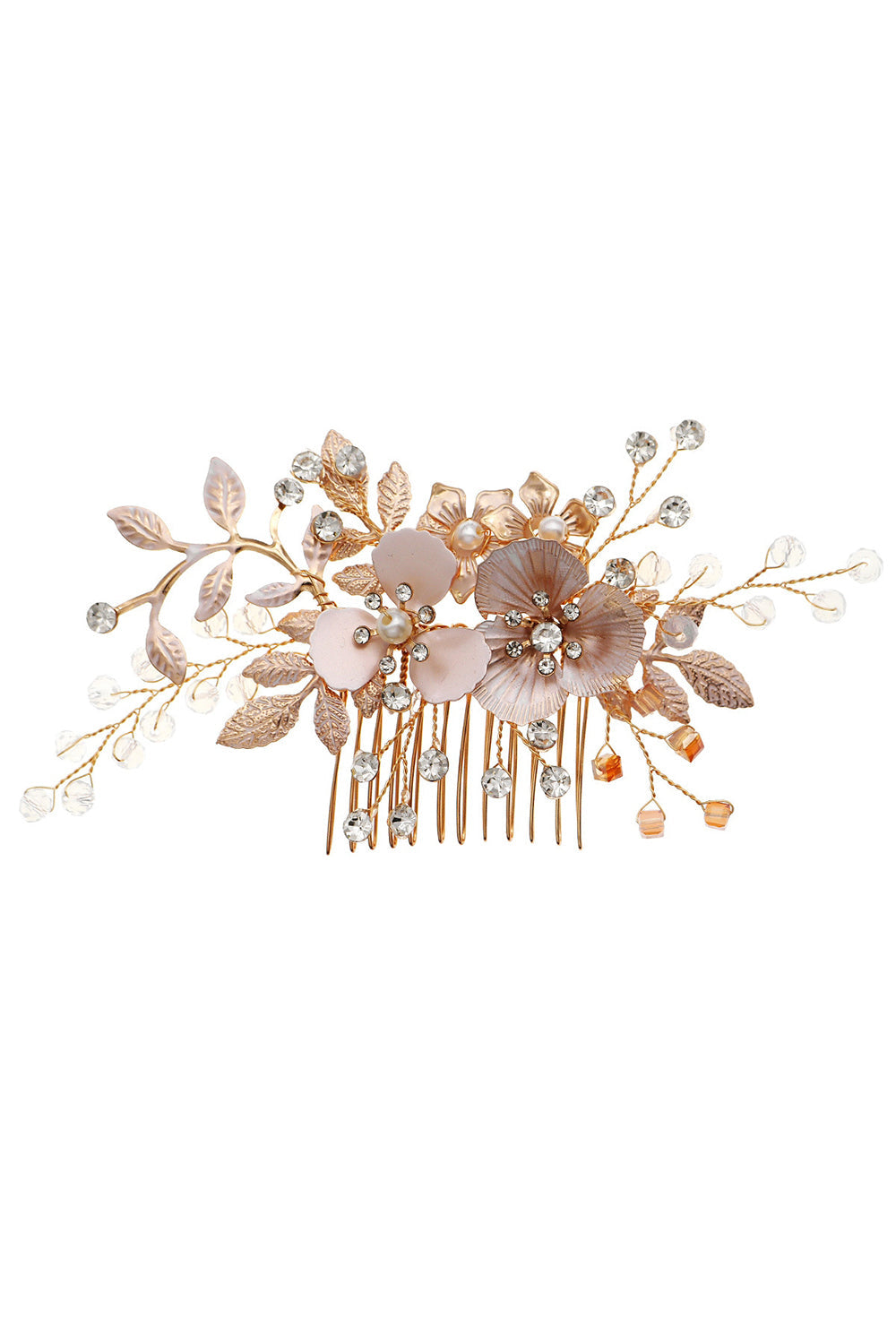 Flower Crystal Pearl Rhinestone Wedding Hair Clip