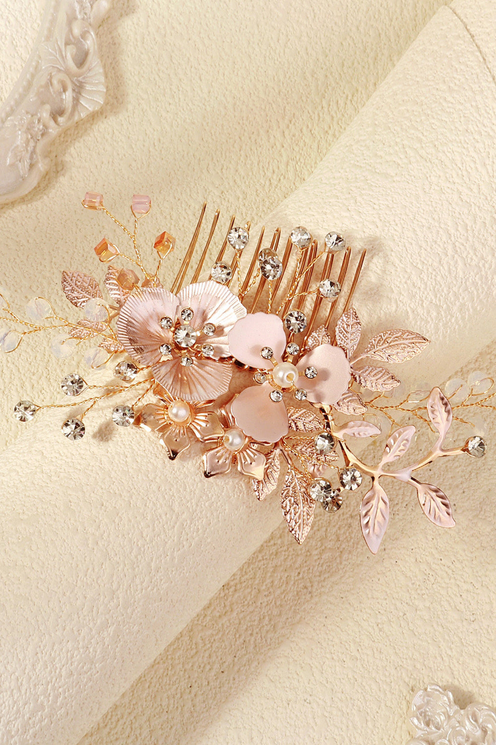 Flower Crystal Pearl Rhinestone Wedding Hair Clip