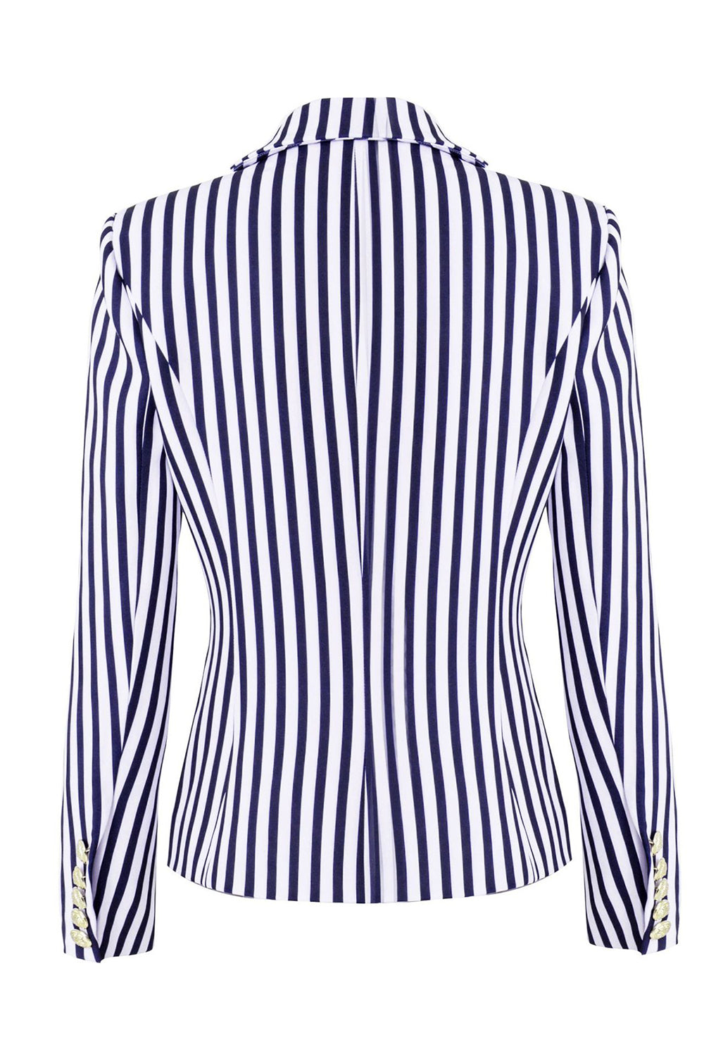 Blazer rayé blanc et bleu pour femme