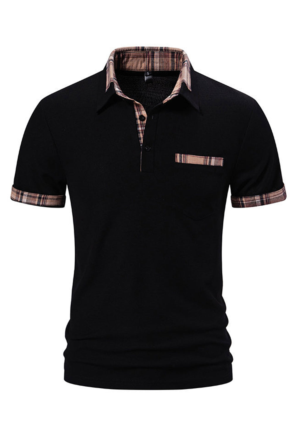 Polo décontracté blanc à manches courtes en coton pour homme