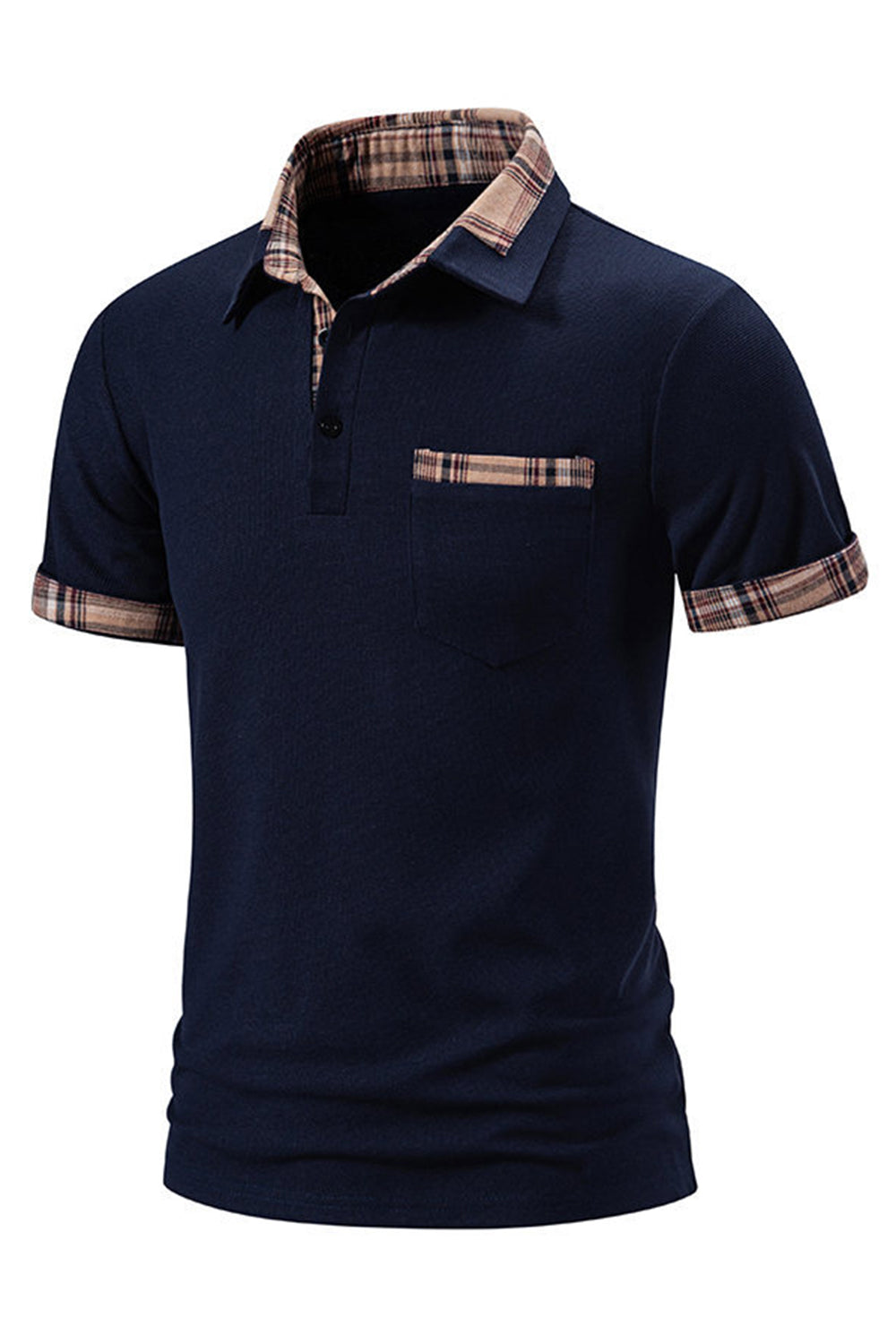 Polo décontracté blanc à manches courtes en coton pour homme