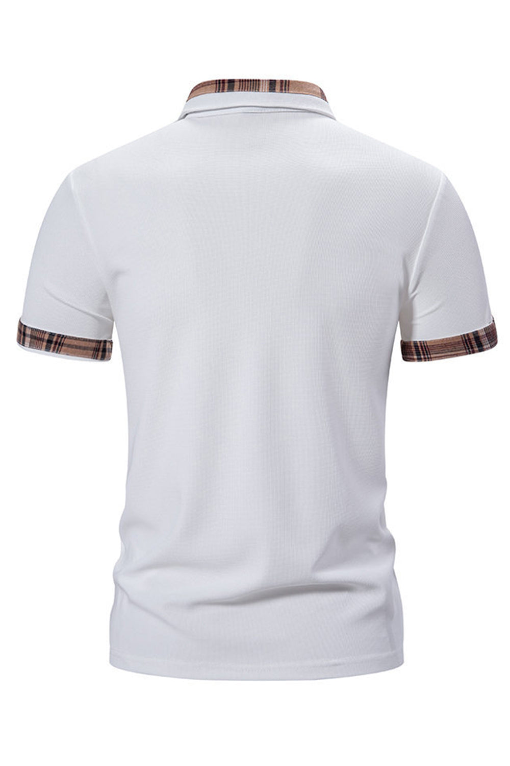 Polo décontracté blanc à manches courtes en coton pour homme