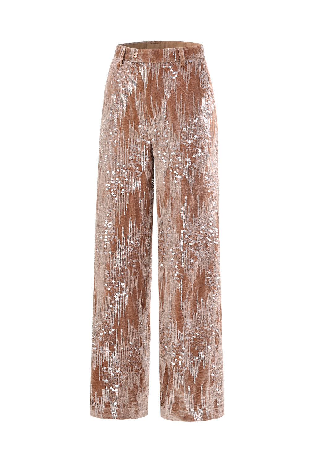 Sparkly Dusty Rose Velvet Notched Lapel Sequined 2-Piece Suit