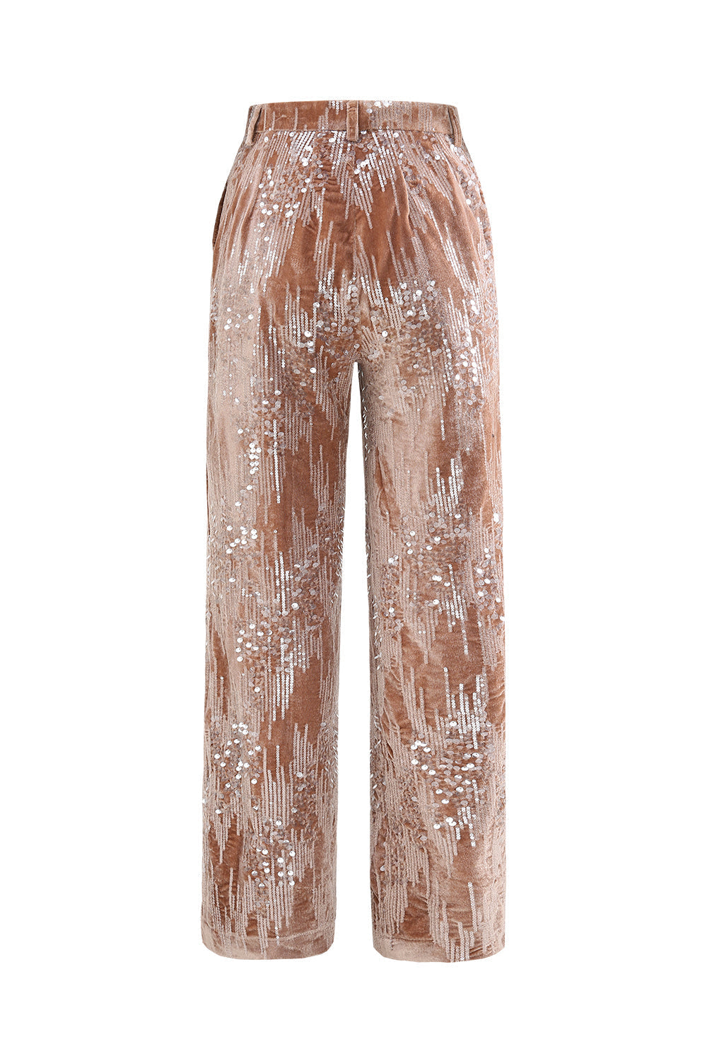 Sparkly Dusty Rose Velvet Notched Lapel Sequined 2-Piece Suit