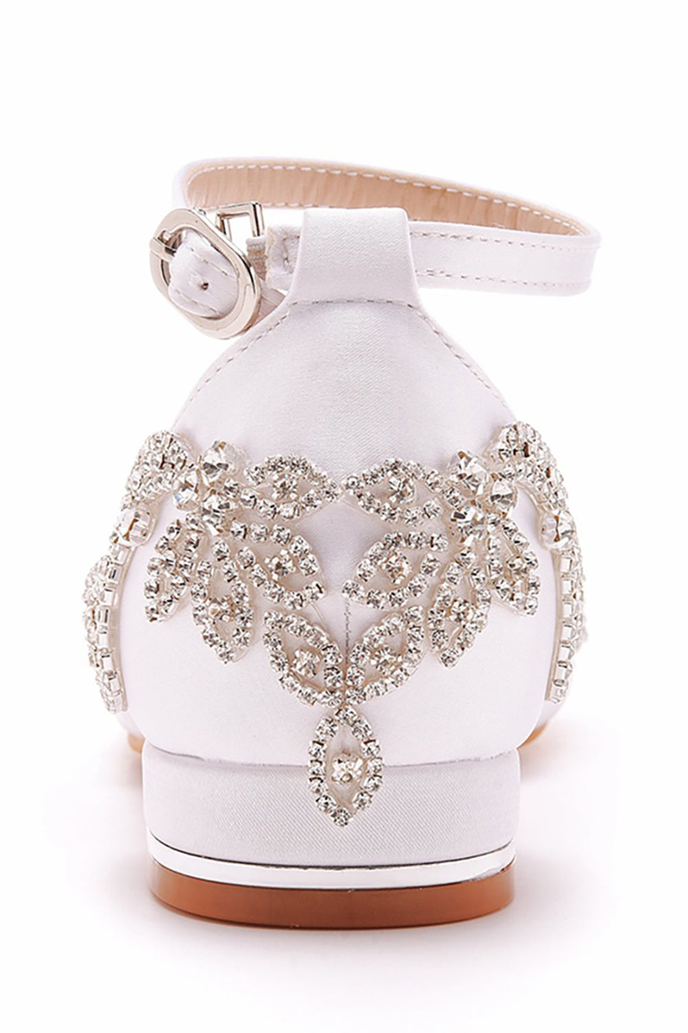 Zapatos de Novia Puntiagudos Blancos con Cuentas