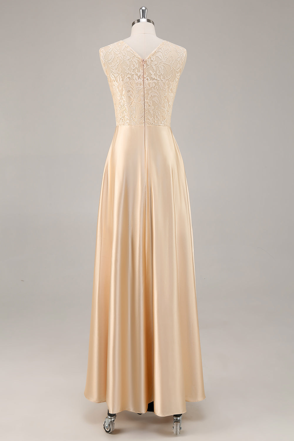 Robe de mariée A-Line 2 pièces en satin couleur champagne
