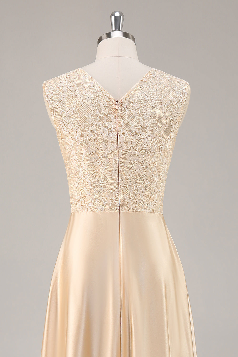 Robe de mariée A-Line 2 pièces en satin couleur champagne