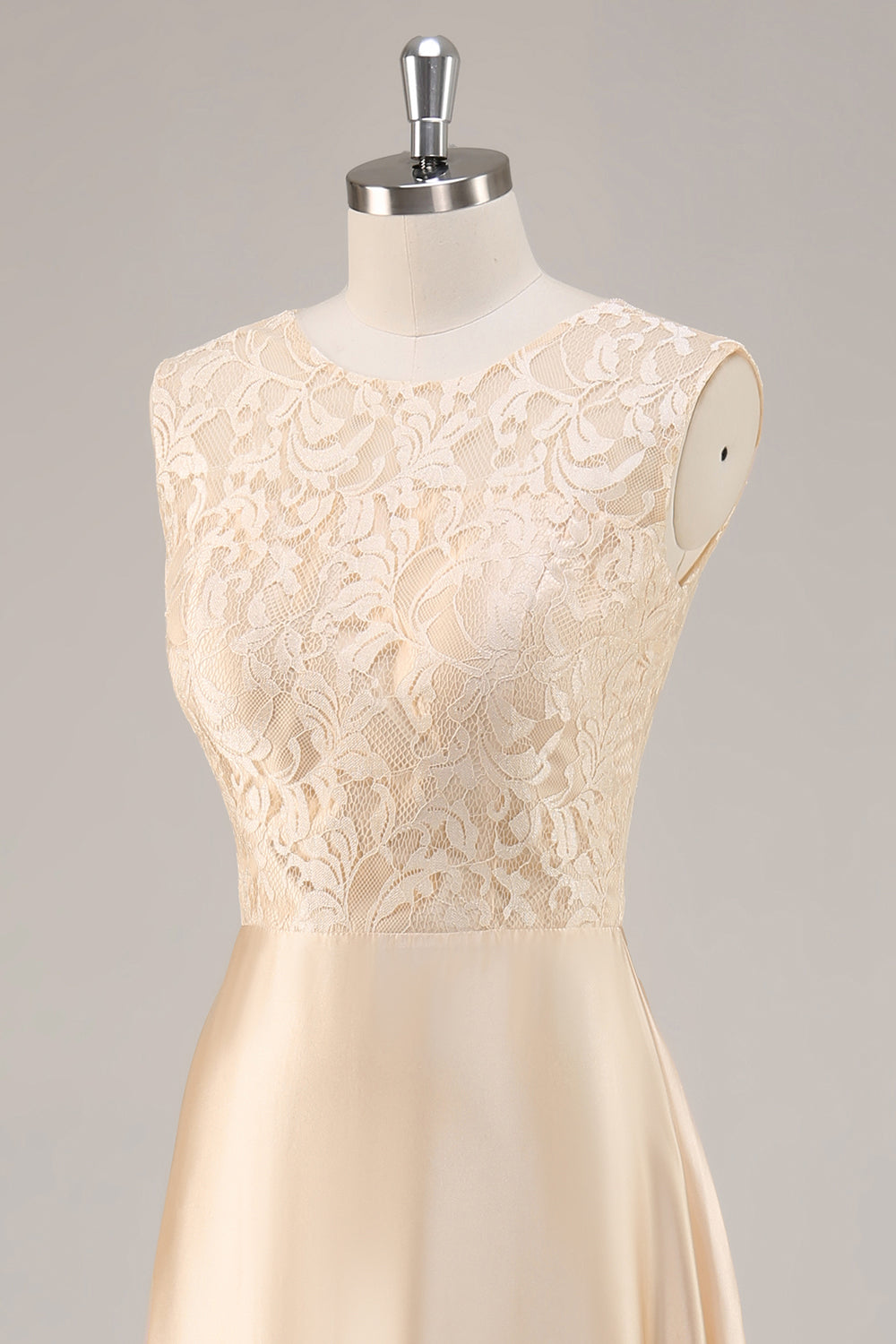 Robe de mariée A-Line 2 pièces en satin couleur champagne