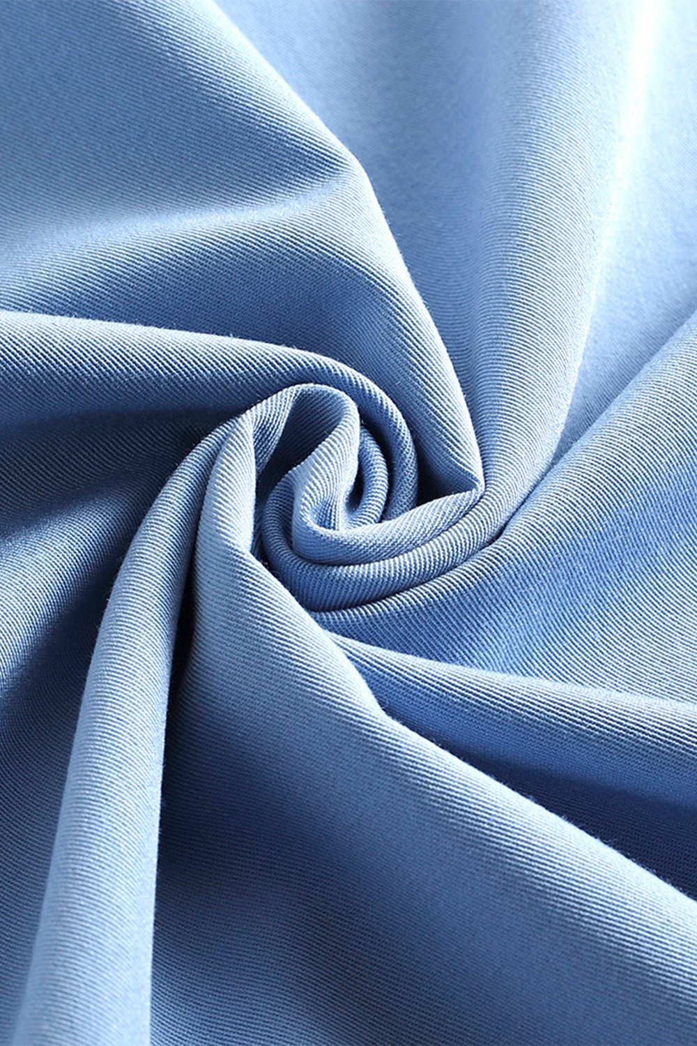 Robe Trapèze Bleue Années 50 avec Poches