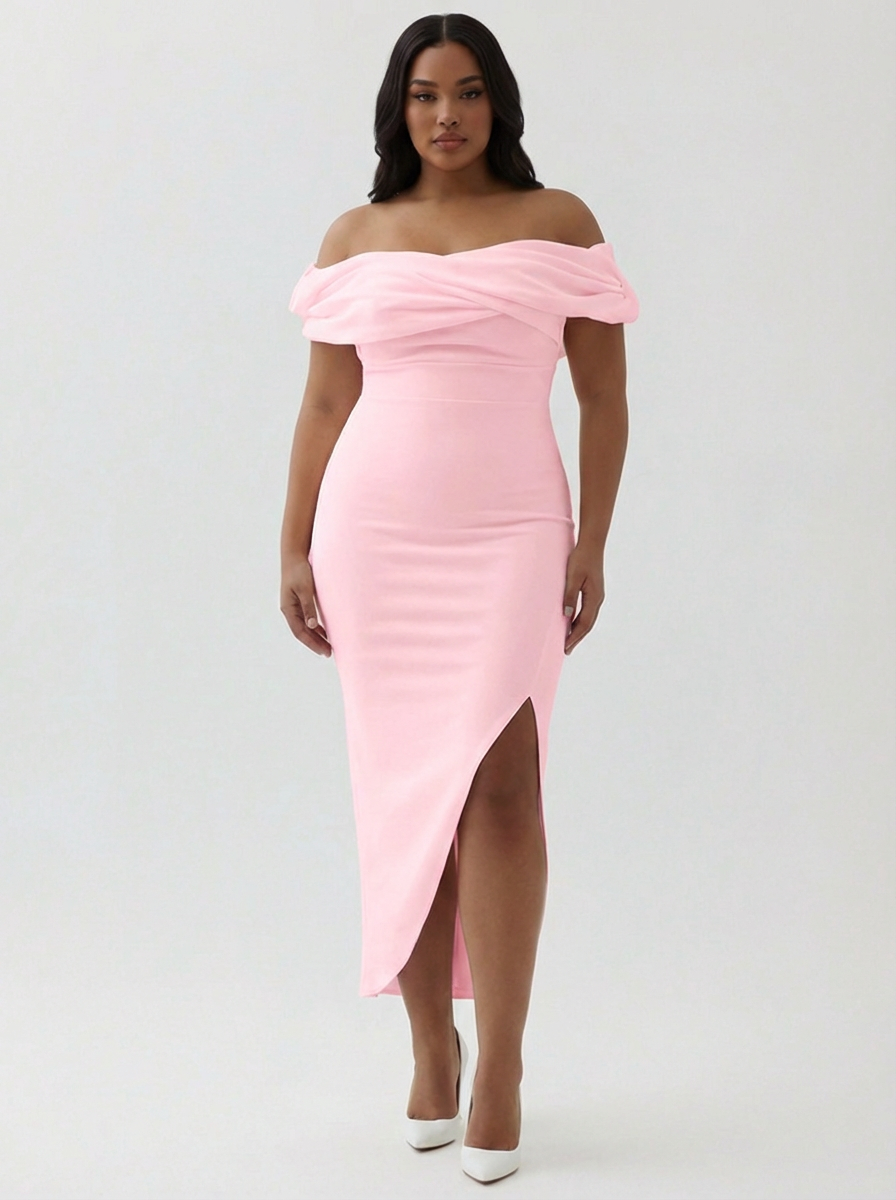 Robe de bal de fin d'année asymétrique en satin mat fourreau blanc à épaules dénudées