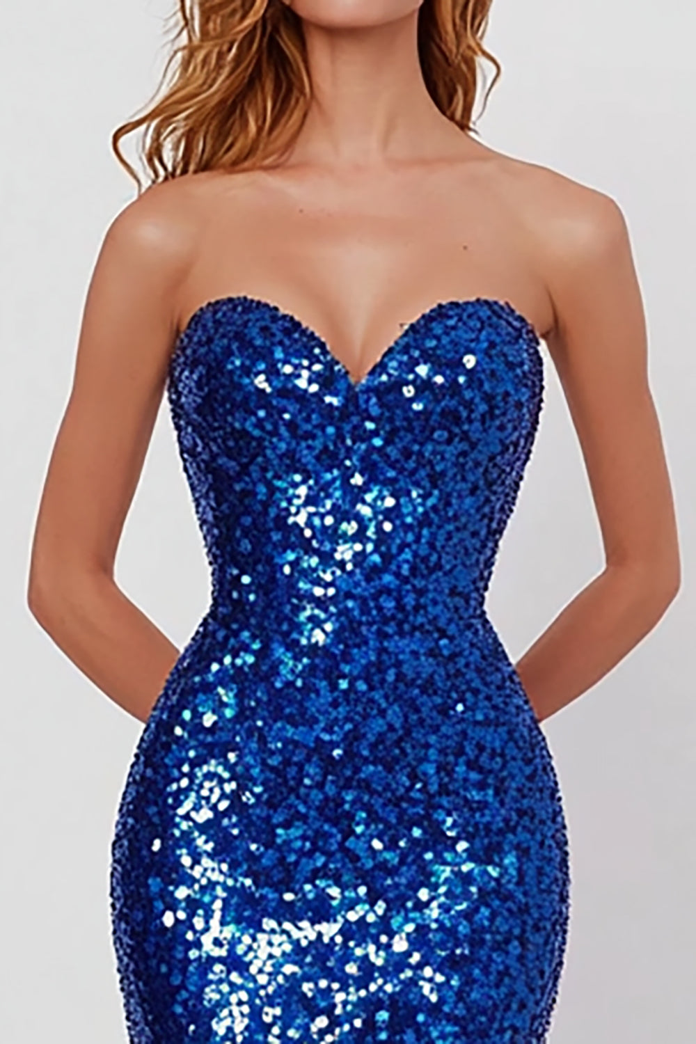Sparkly Sweetheart Royal Blue Mermaid Long Prom Dress