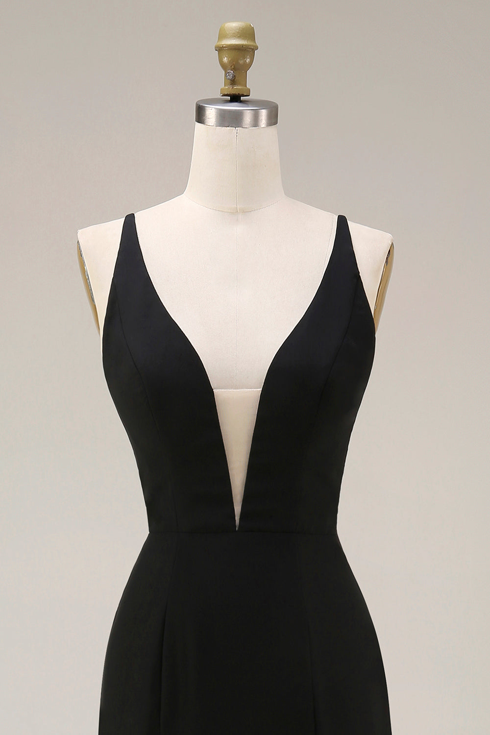 Black Mermaid Satin Wedding Guest Dress With Lace