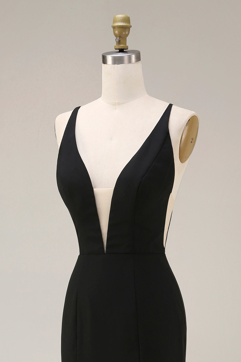 Black Mermaid Satin Wedding Guest Dress With Lace