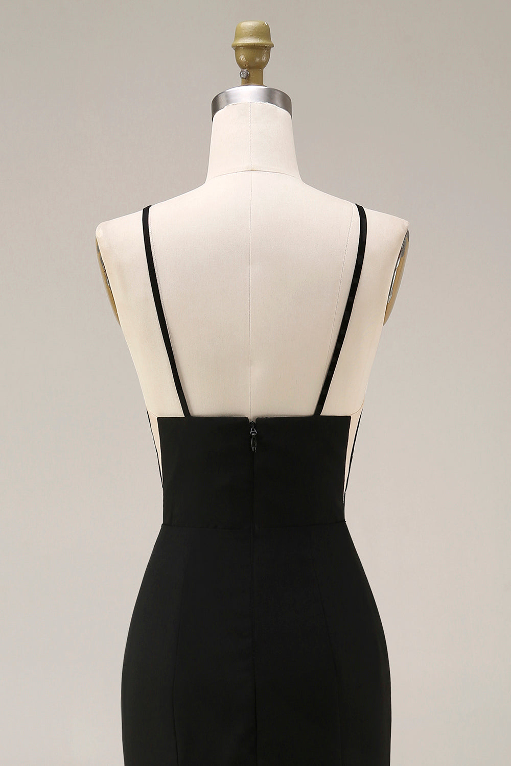 Black Mermaid Satin Wedding Guest Dress With Lace