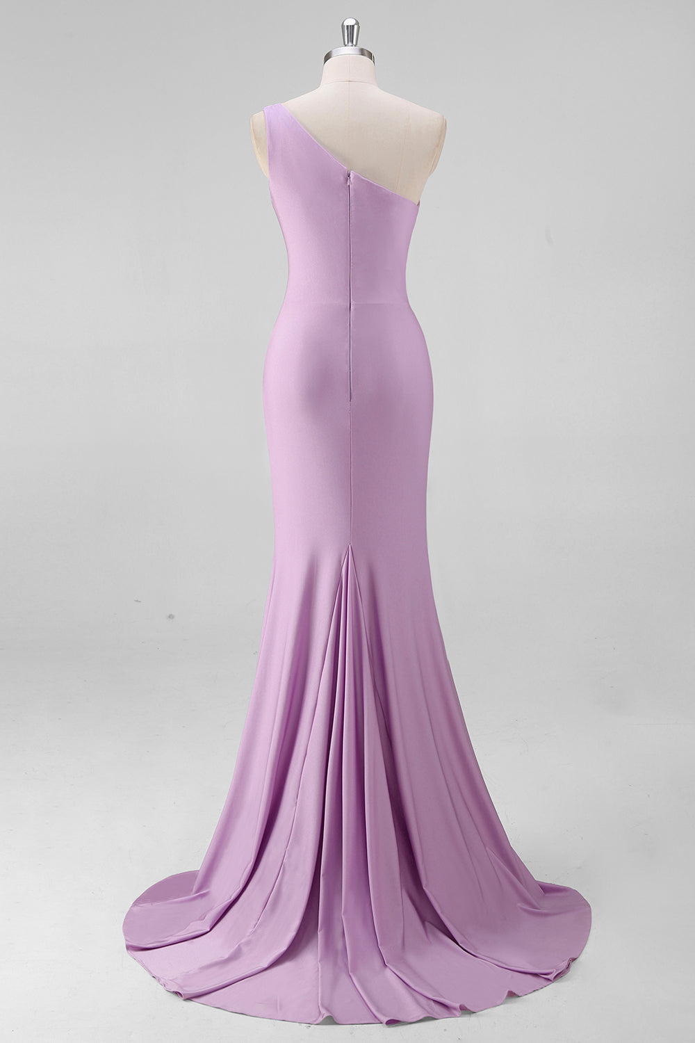 Robe de soirée sirène noire asymétrique avec fente