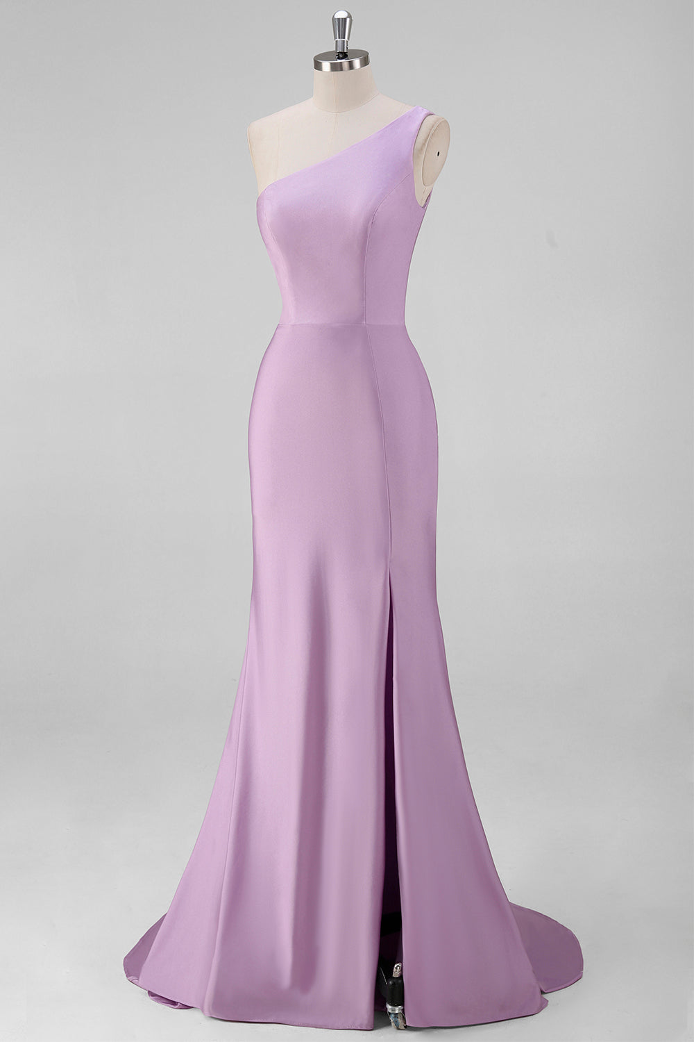 Robe de soirée sirène noire asymétrique avec fente