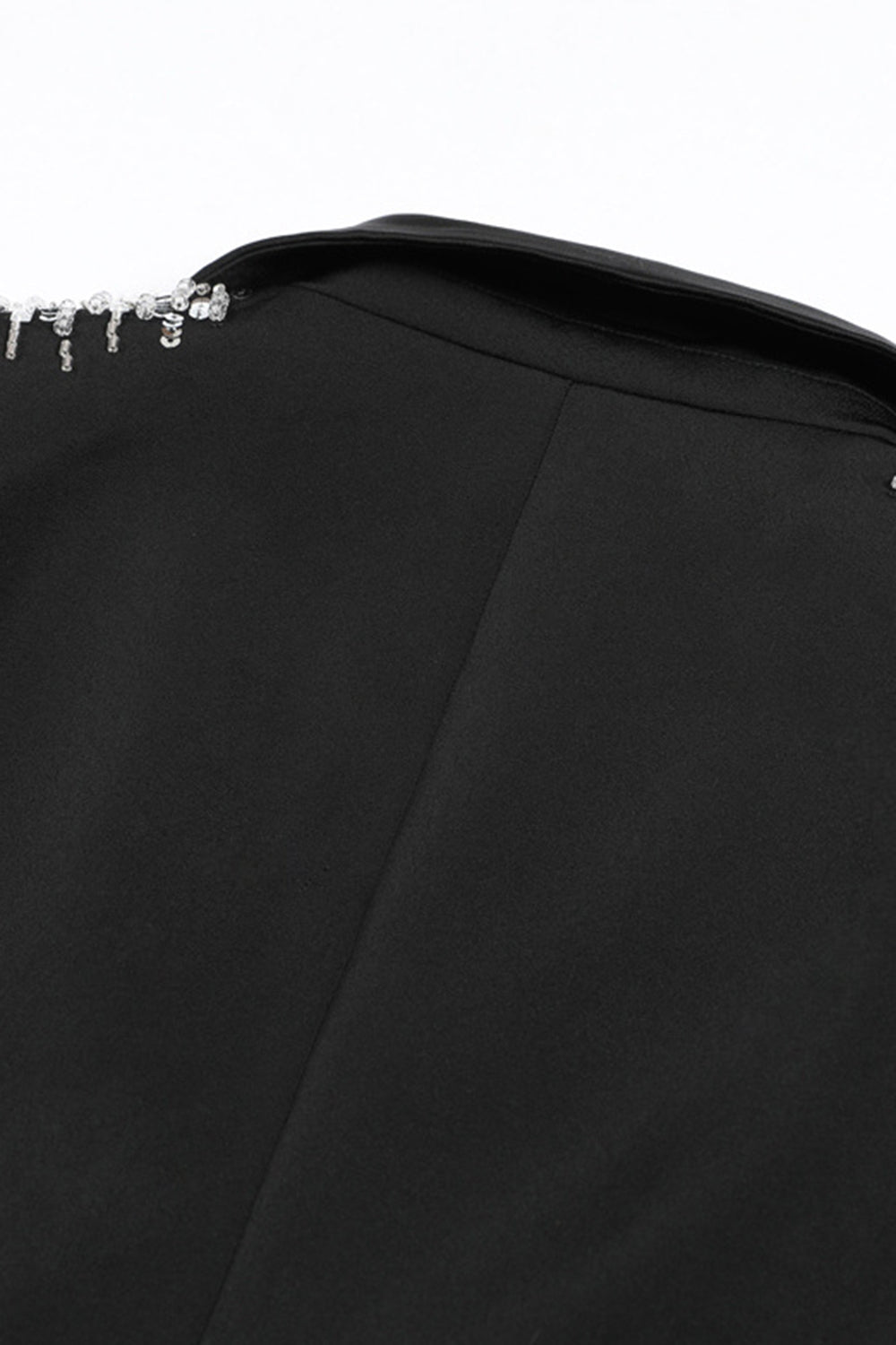 White Peak Lapel Single-Breasted Women's Prom Blazer with Sequins
