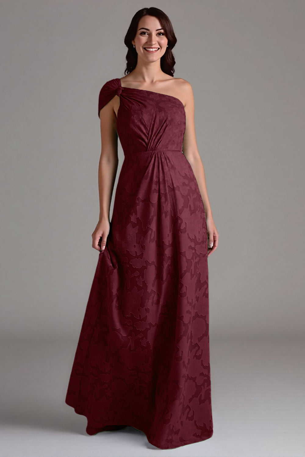 Robe de chœur longue coupe trapèze bleu marine à épaules dénudées