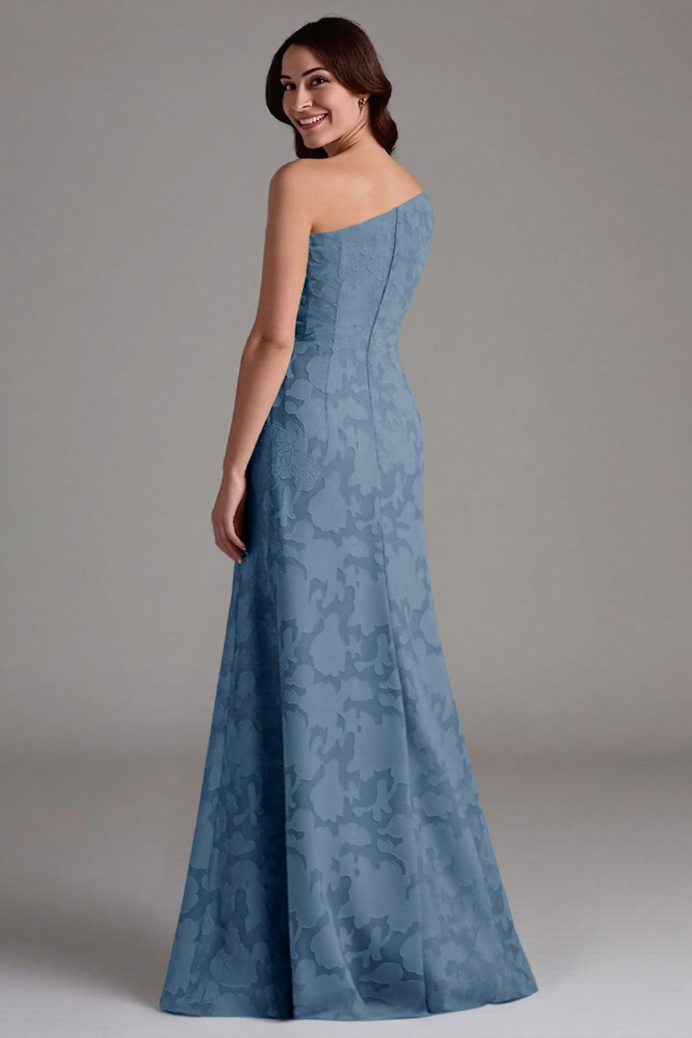 Robe de demoiselle d'honneur A-line asymétrique drapée Eucalyptus