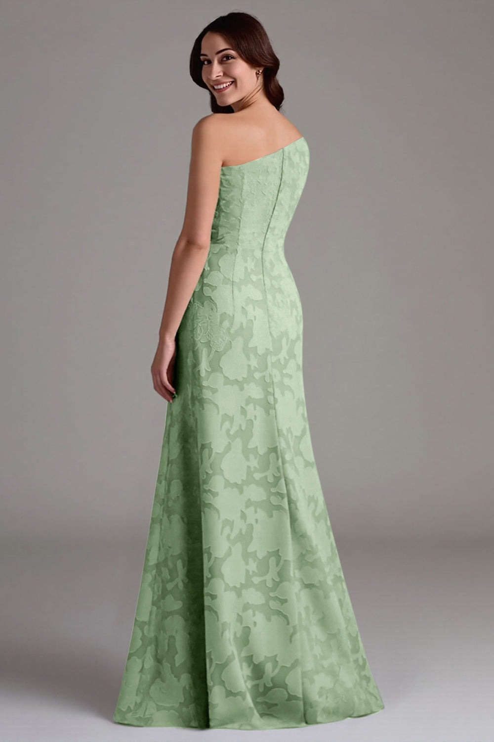 Robe de chœur longue coupe trapèze bleu marine à épaules dénudées