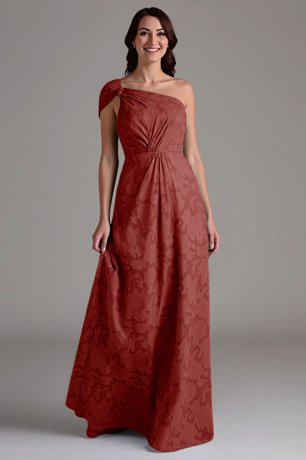 Robe de chœur longue coupe trapèze bleu marine à épaules dénudées