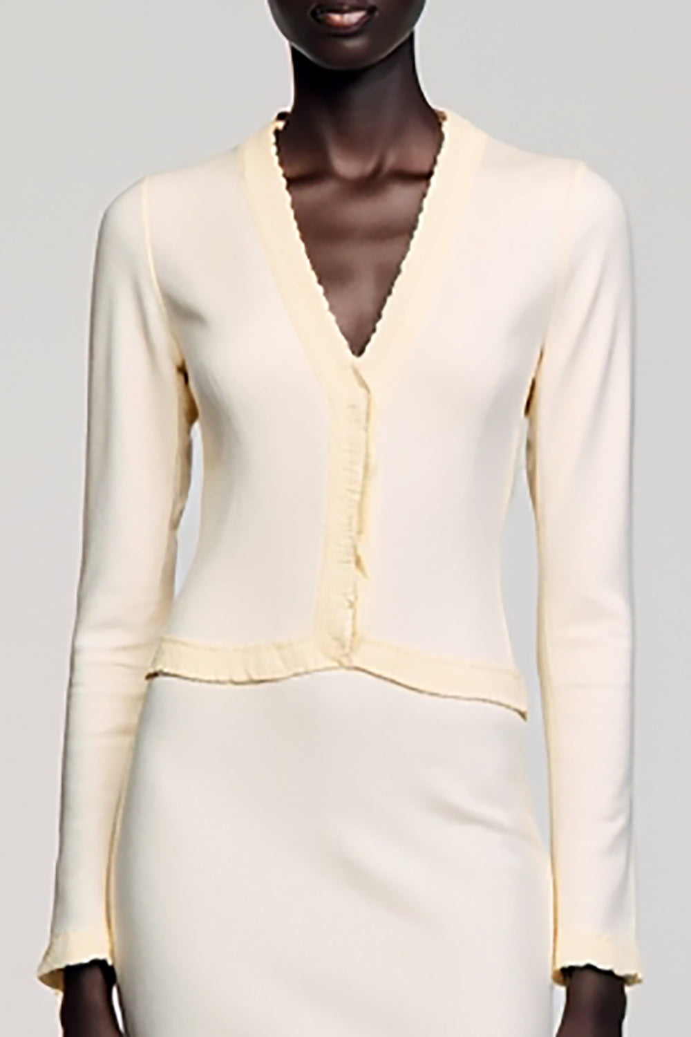 Ivory Sheath Long Sleeve Wedding Guest Dress