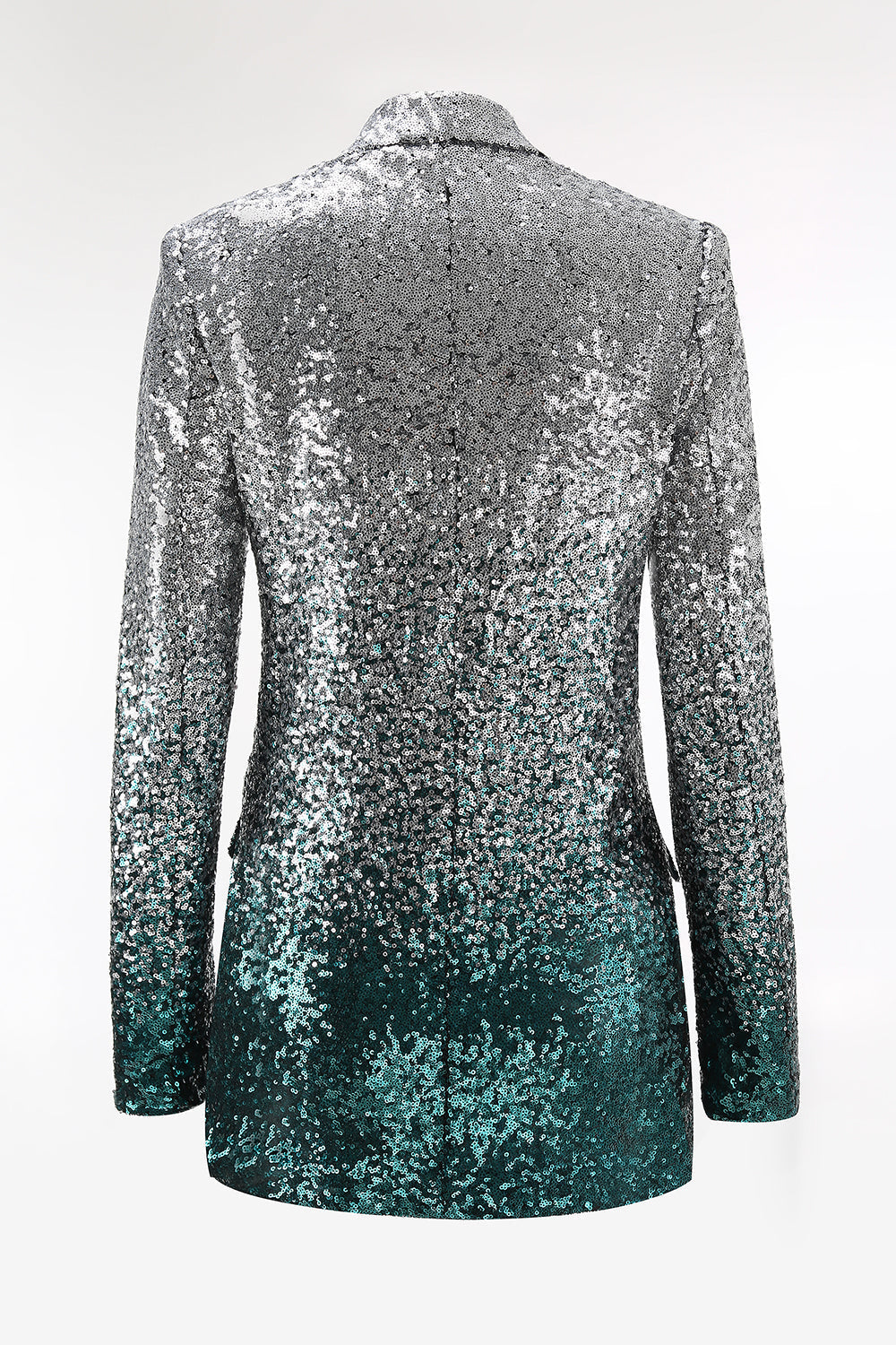 Sparkly Silver Sequins 2-piece Women Suits
