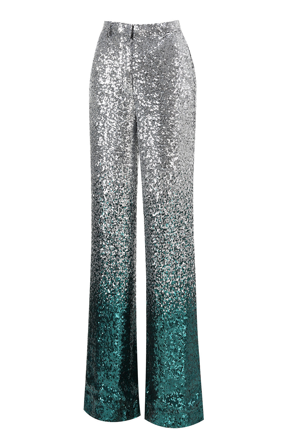 Sparkly Silver Sequins 2-piece Women Suits