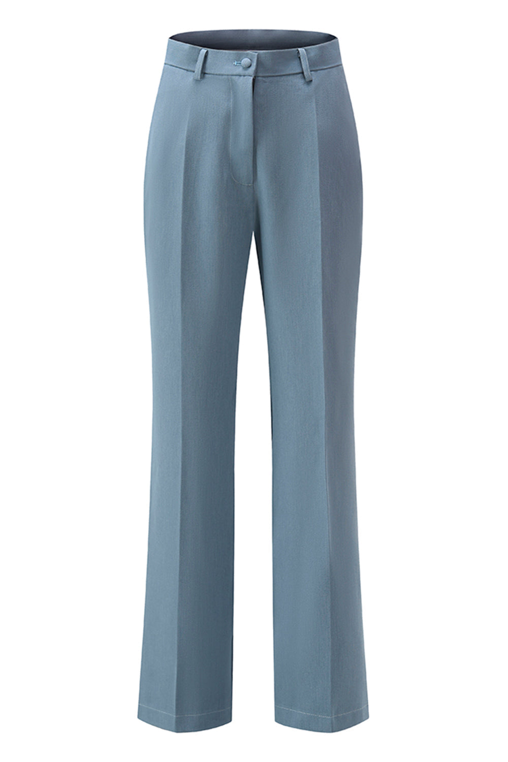 Grey Blue Notched Lapel 2-Piece Cut-Out Prom Suit