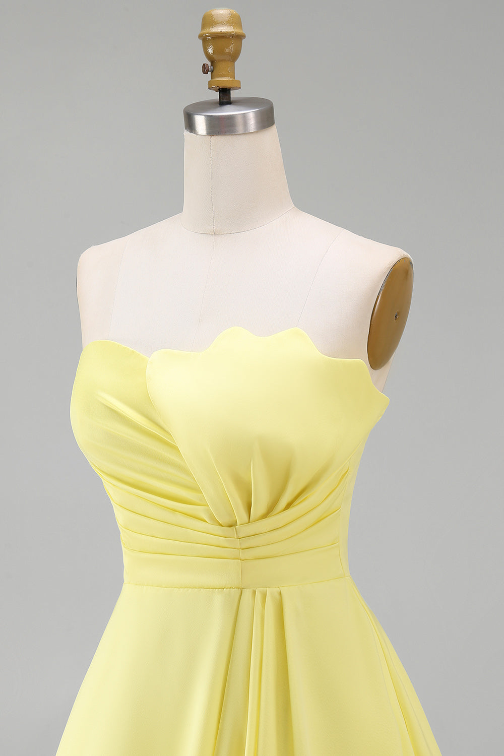 Strapless Bodycon Ruched Little White Dress