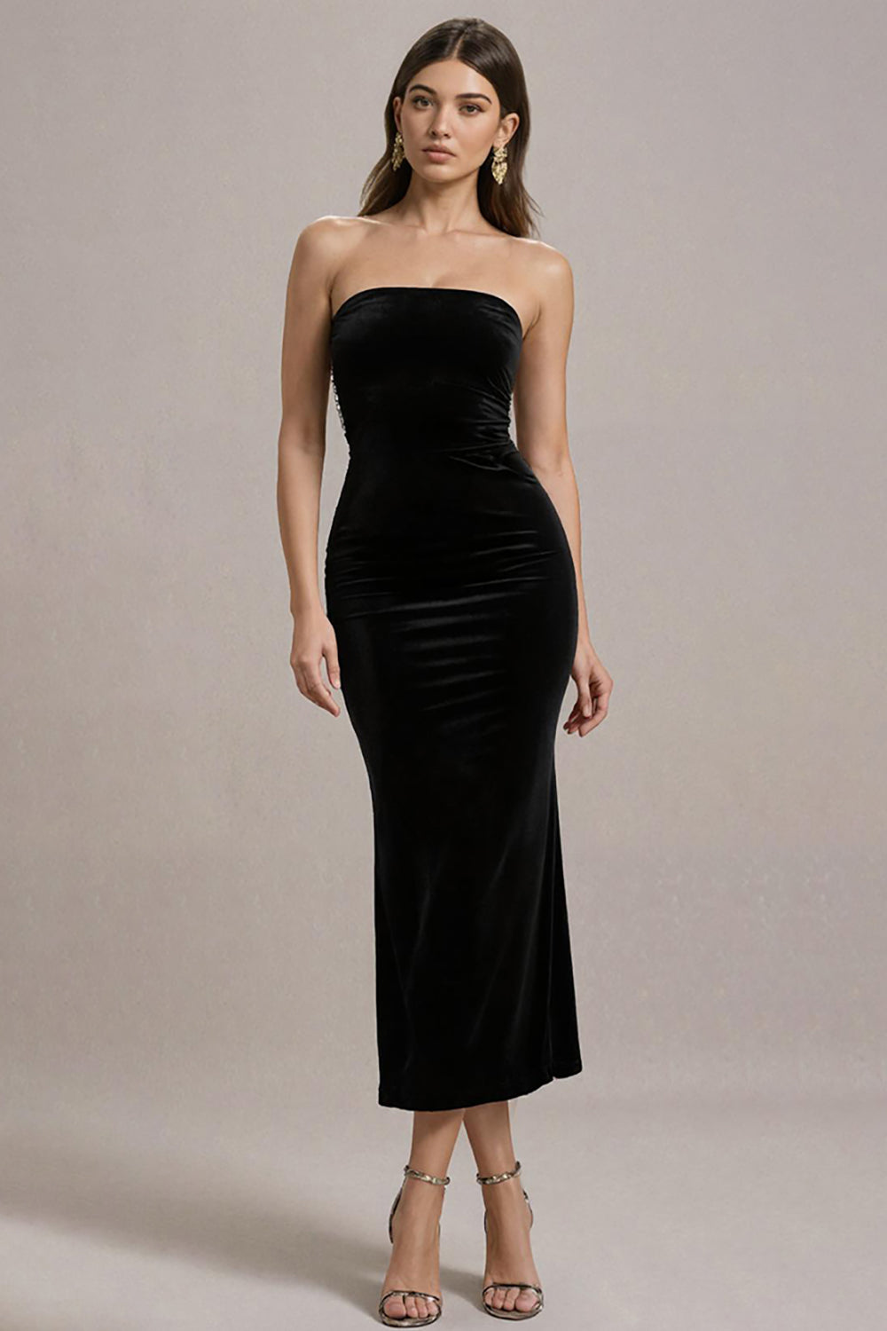 Robe de soirée moulante bustier noire
