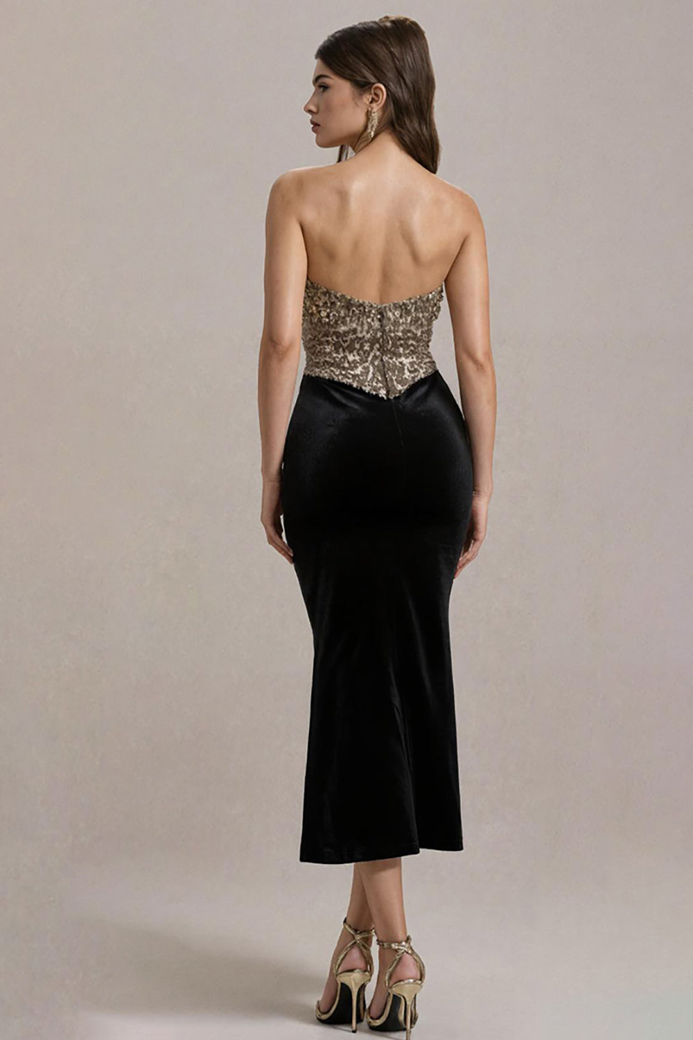 Robe de soirée moulante bustier noire