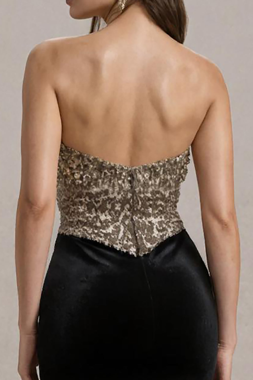 Robe de soirée moulante bustier noire
