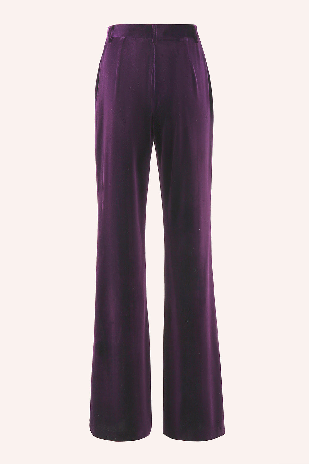 2-Piece Plum Velvet Peak Lapel Single-Breasted Women's Suits