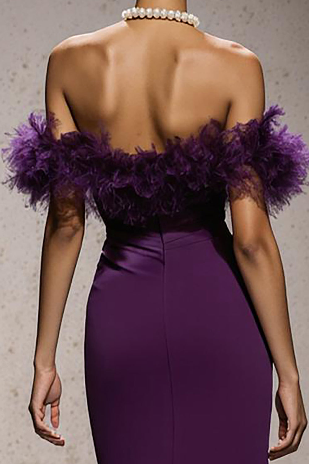 Purple Off-the-Shoulder Mermaid Long Pageant Dress